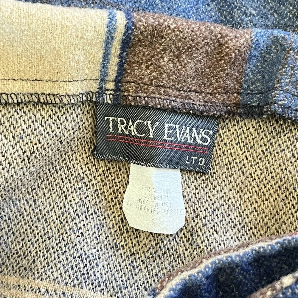 Tracy‎ Evans Vintage Wrap Skirt Womens S Wool Blend Western Boho Stripe